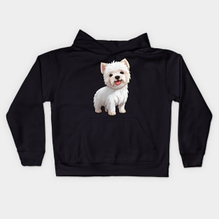 Sunny Days - Cartoon Westie's Delight Kids Hoodie